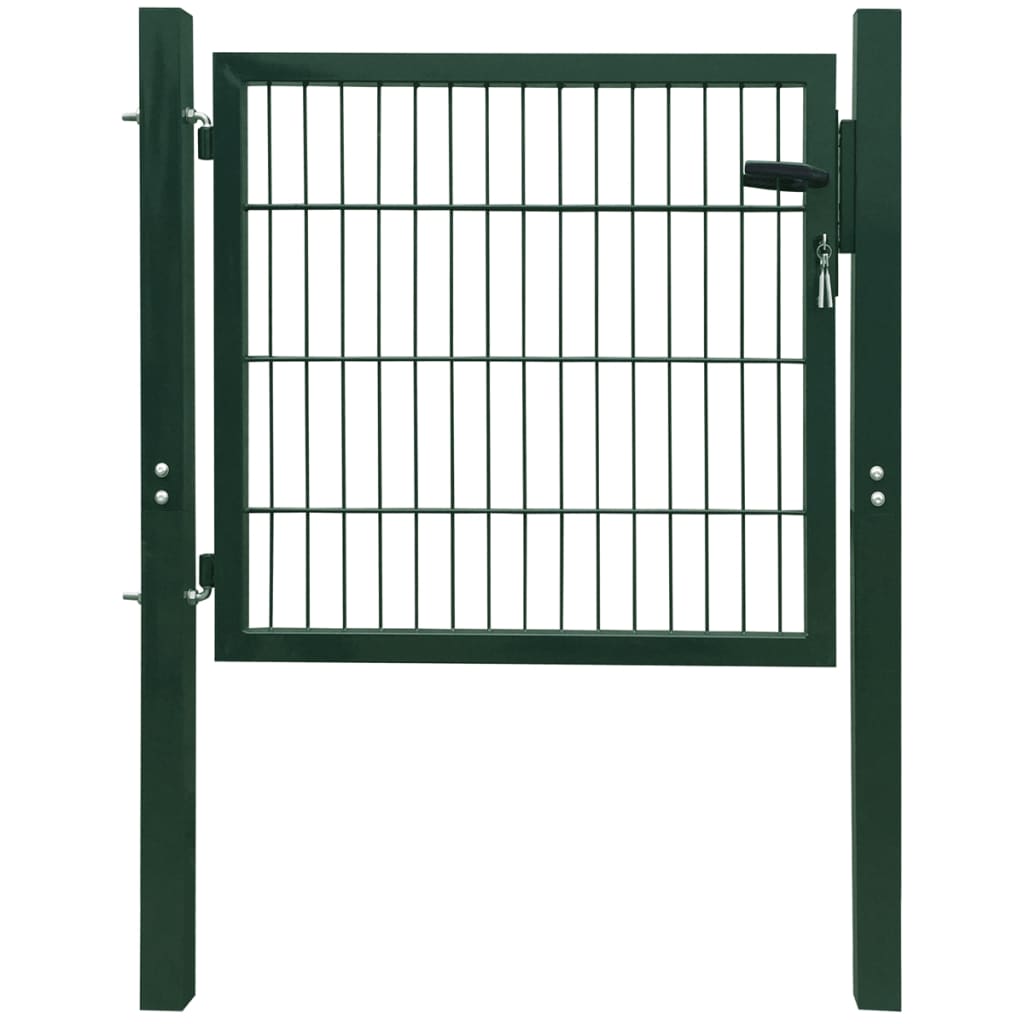 vidaXL 2D ograjna vrata (enojna) zelena 106x130 cm