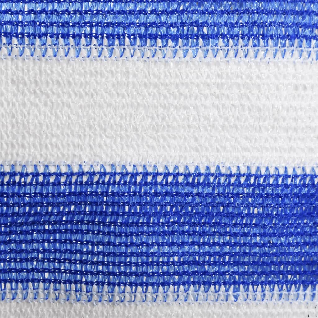 vidaXL Balkonsko platno modro in belo 90x600 cm HDPE