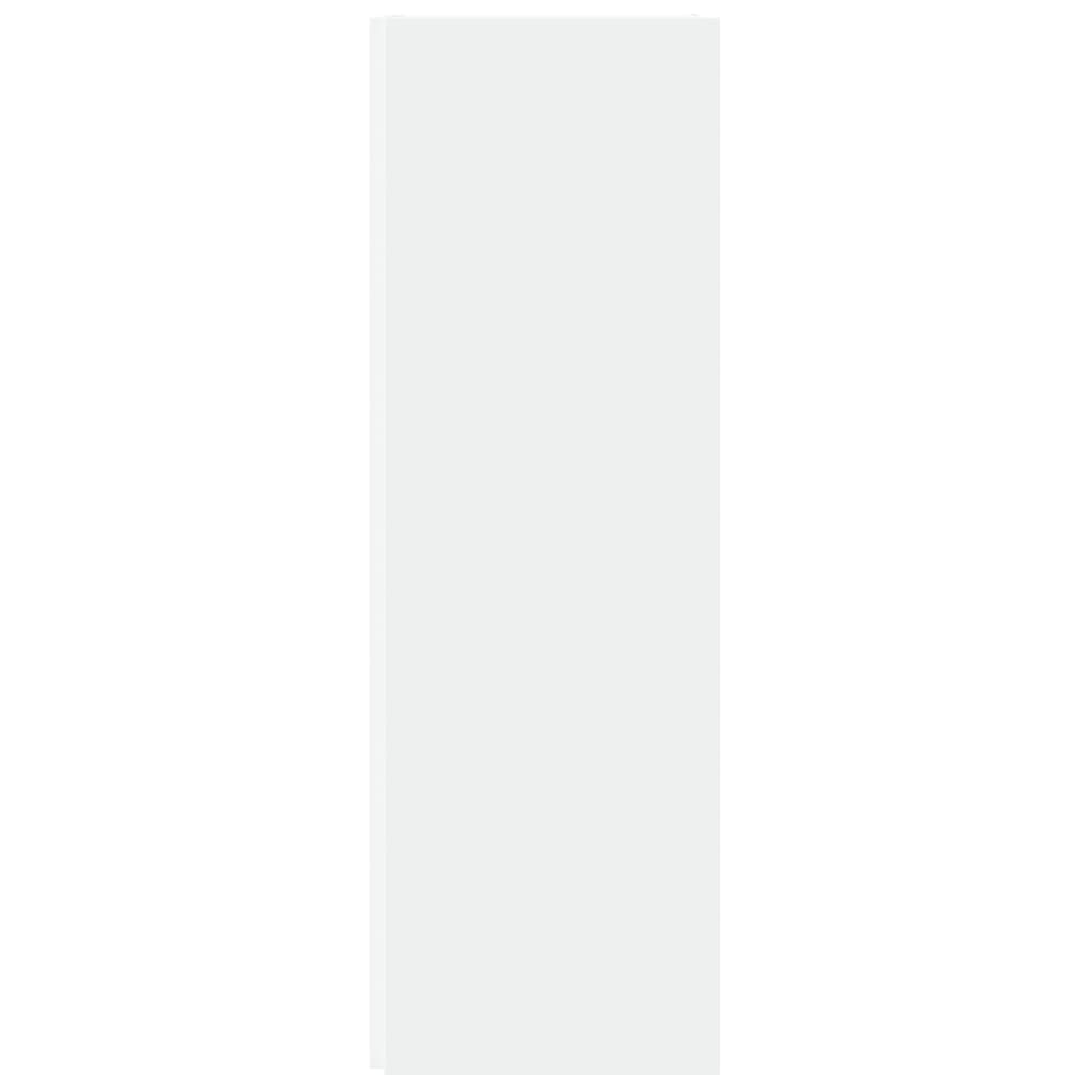 vidaXL Kotna omarica bela 33x33x100 cm iverna plošča