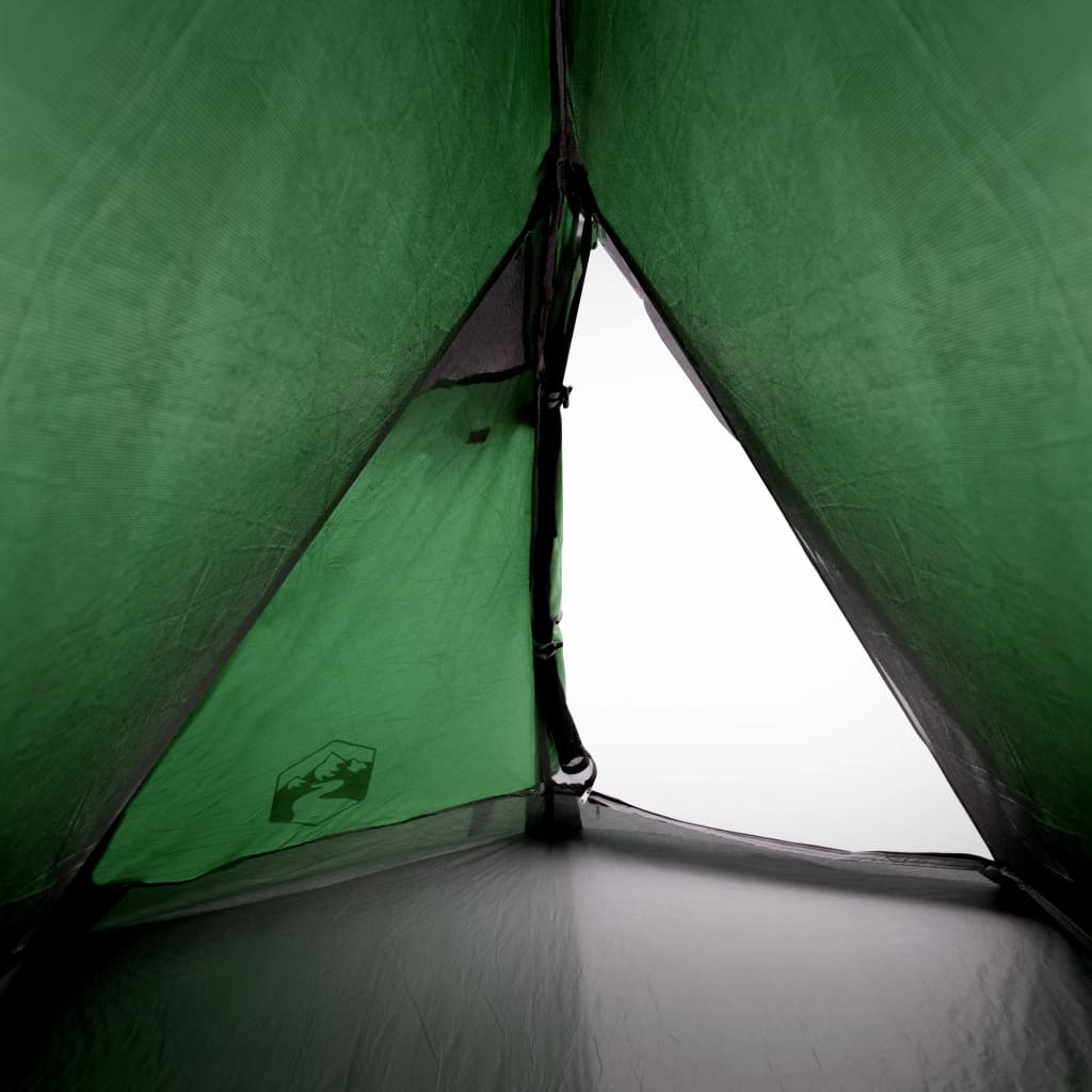 vidaXL Šotor za kampiranje za 2 osebi zelen vodoodporen