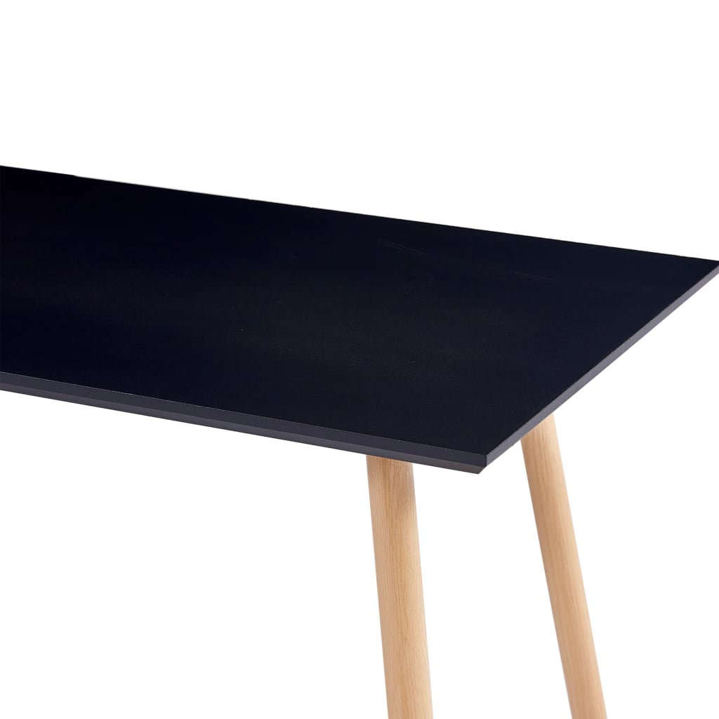 vidaXL Jedilna miza črna in barva hrasta 120x60x74 cm mediapan