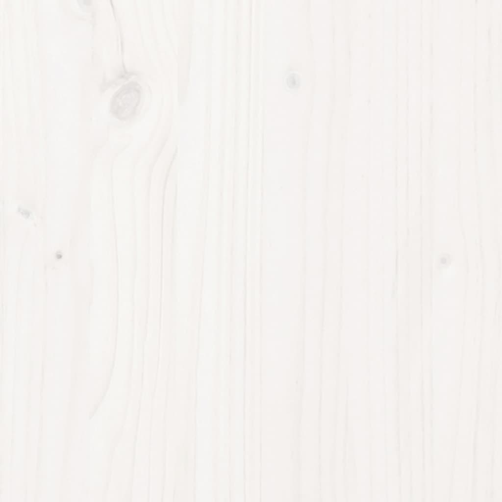 vidaXL Posteljni okvir bel iz trdne borovine 135x190 cm