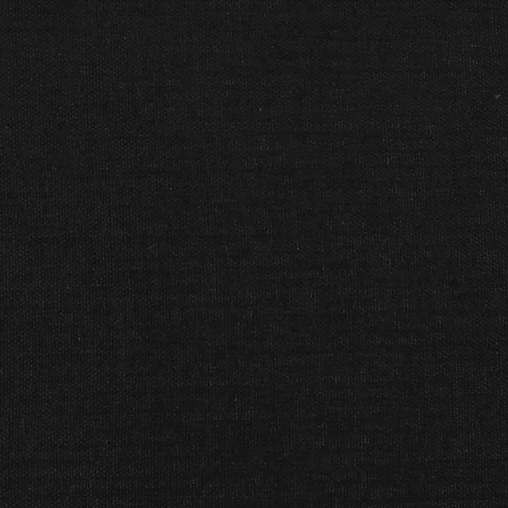 vidaXL Vzglavje z ušesi črno 83x16x118/128 cm blago