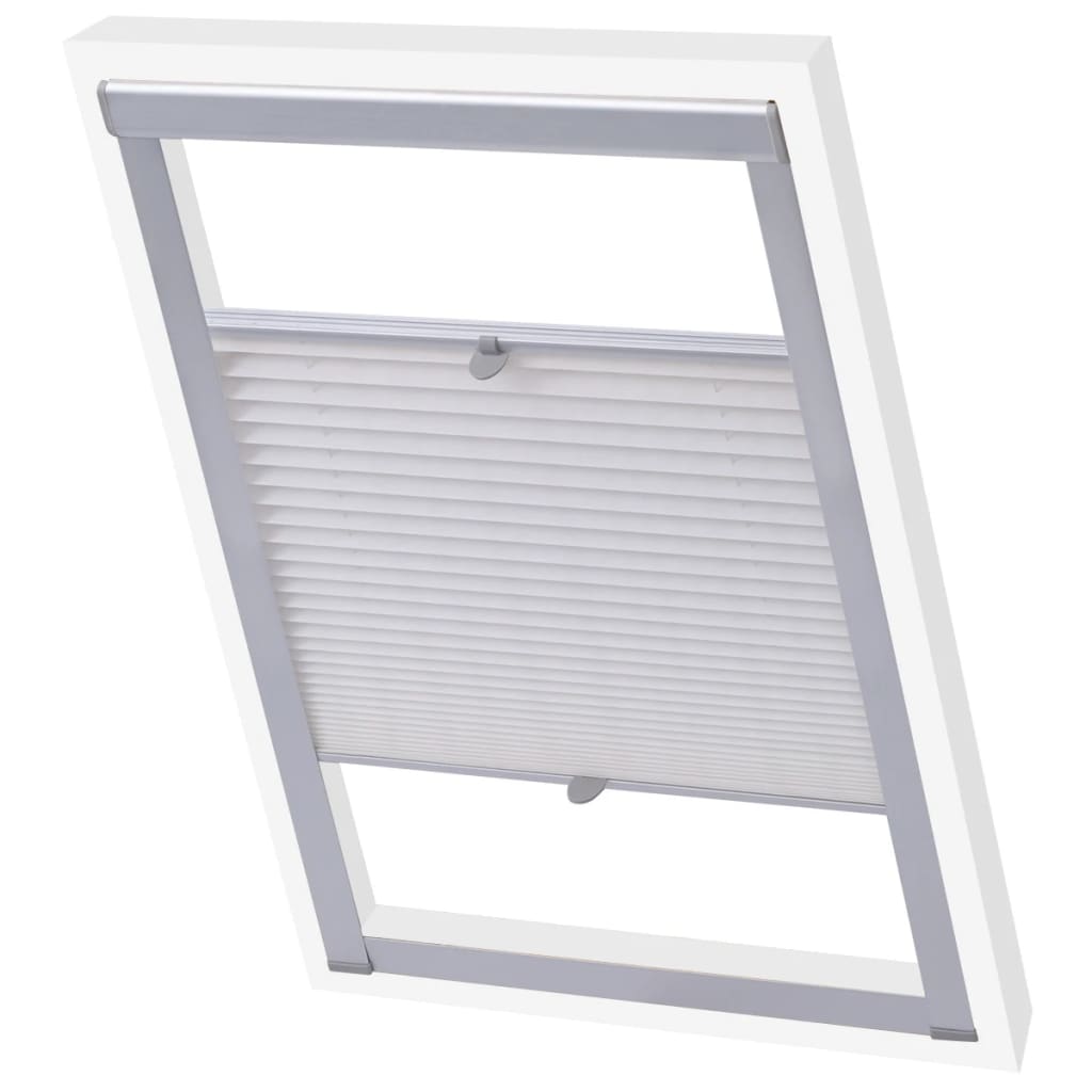 vidaXL Plise senčilo za okno bele barve M06/306