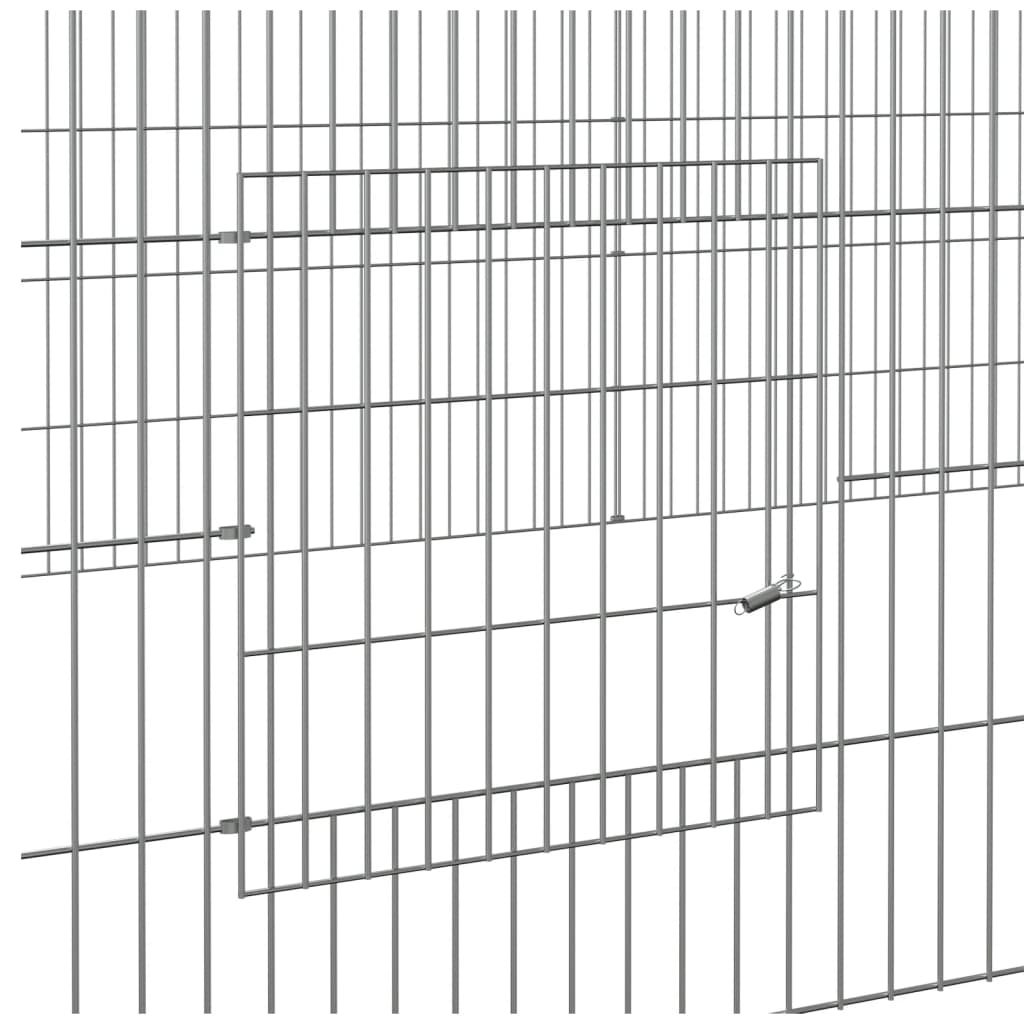 vidaXL 5-delna ograda za zajce 541x109x54 cm pocinkano železo