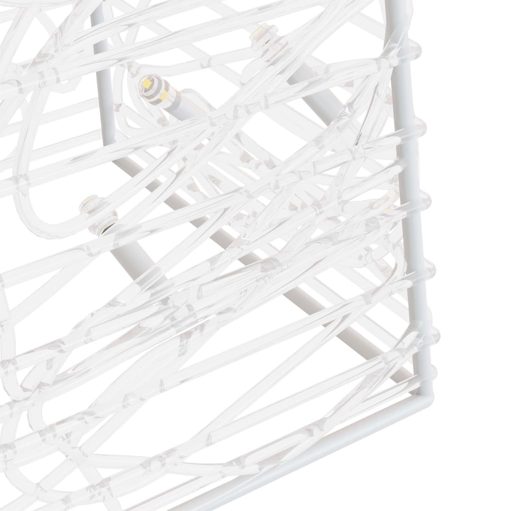 vidaXL Akrilni okrasni LED stožec hladno bel 60 cm