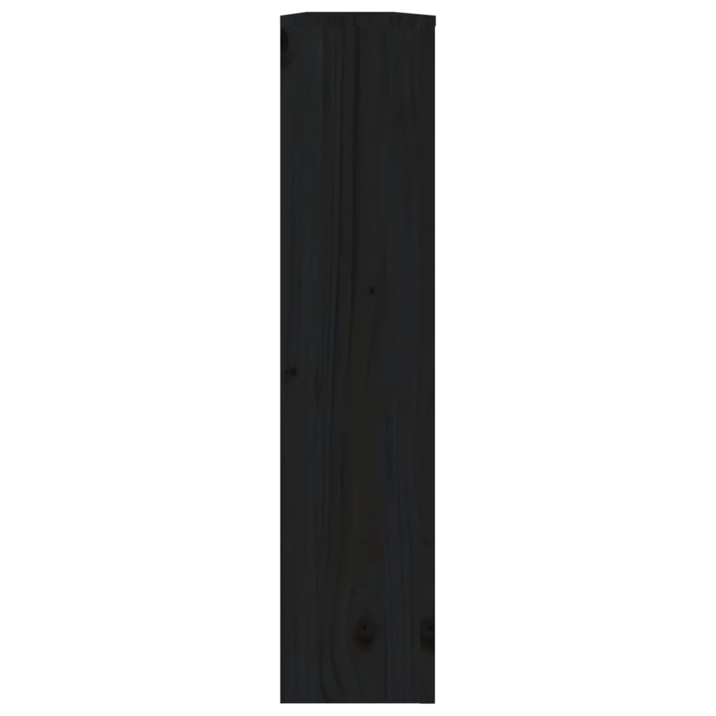 vidaXL Pokrov za radiator črna 169x19x84 cm trdna borovina