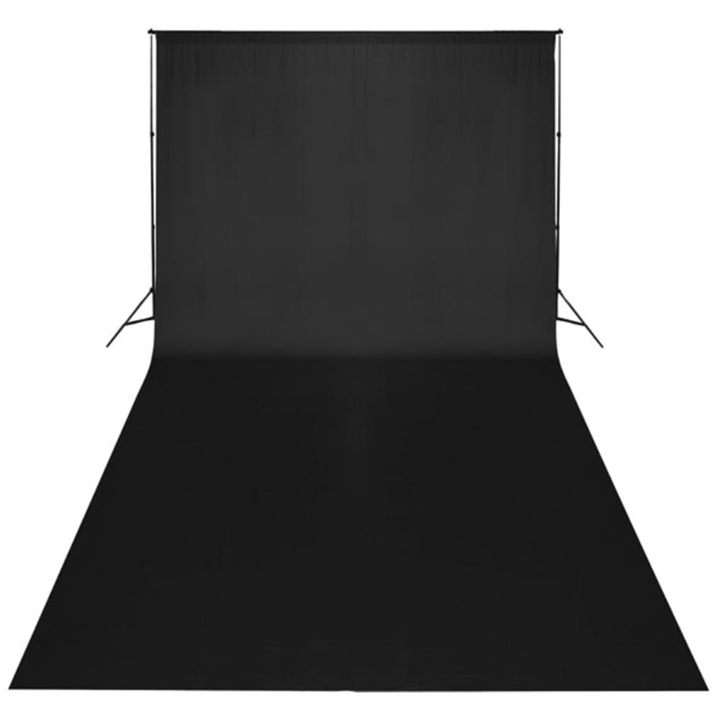 vidaXL Ozadje iz bombaža črno 600 x 300 cm