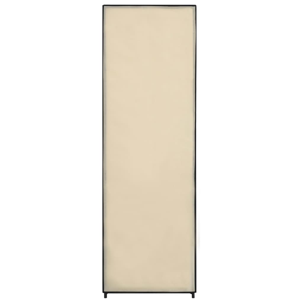 vidaXL Garderobna omara krem 87x49x159 cm iz blaga