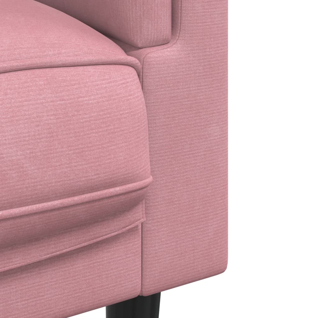 vidaXL Sedežna garnitura 2-delna z vzglavniki roza žamet