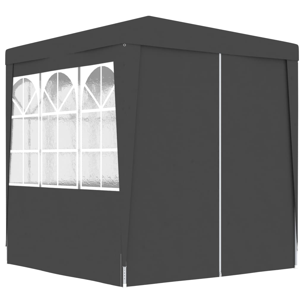 vidaXL Profesionalen vrtni šotor s stranicami 2x2 m antraciten 90 g/m²