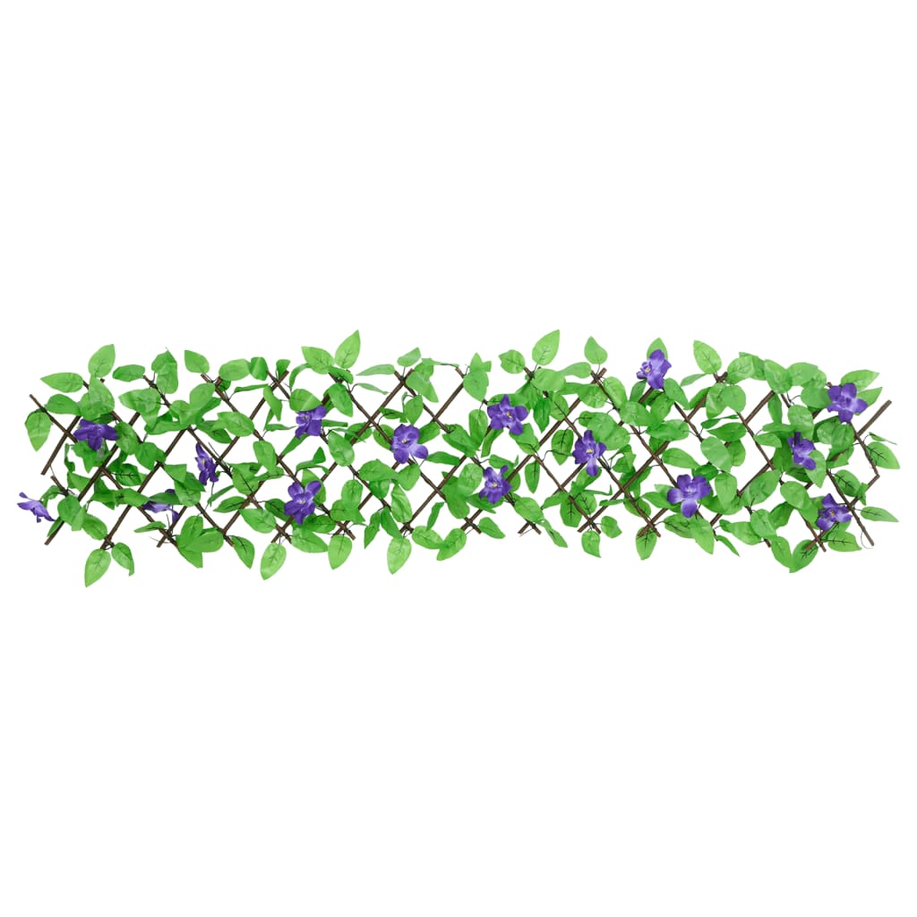 vidaXL Umetni bršljan raztegljiva ograja 5 kosov zelena 180x20 cm