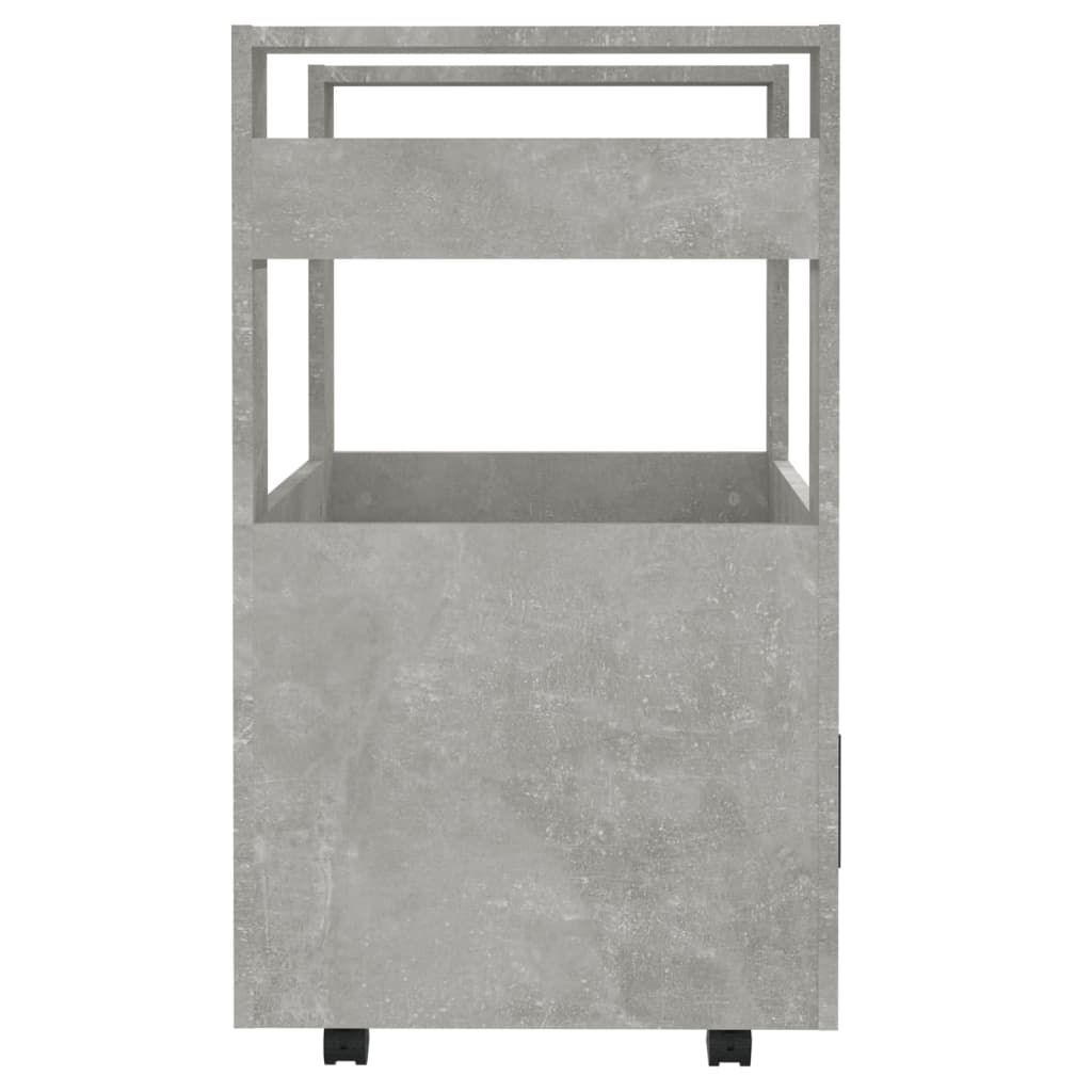 vidaXL Kuhinjski voziček betonsko siv 60x45x80 cm inženirski les