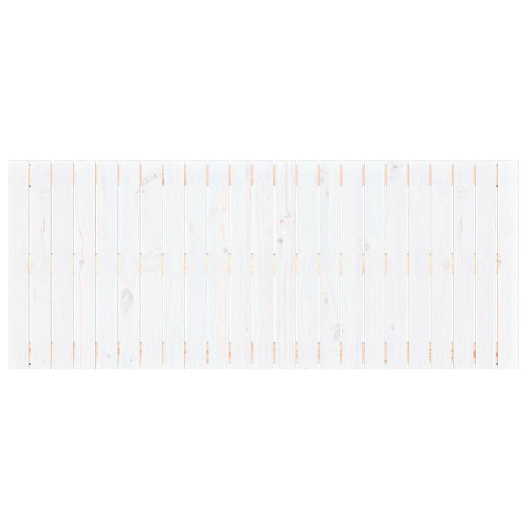 vidaXL Stensko posteljno vzglavje belo 147x3x60 cm trdna borovina