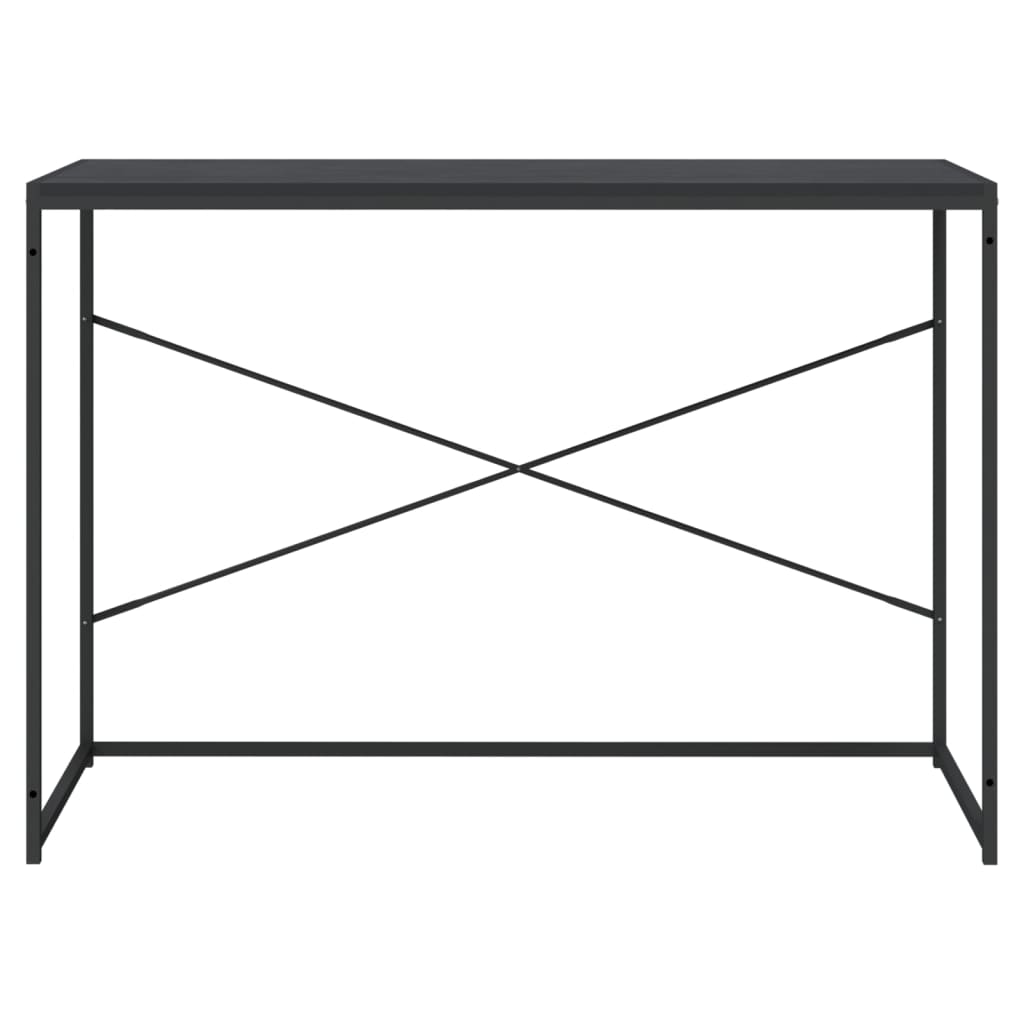 vidaXL Računalniška miza črna 110x60x70 cm iverna plošča