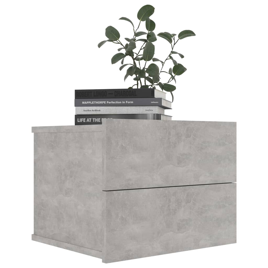 vidaXL Nočna omarica betonsko siva 40x30x30 cm iverna plošča