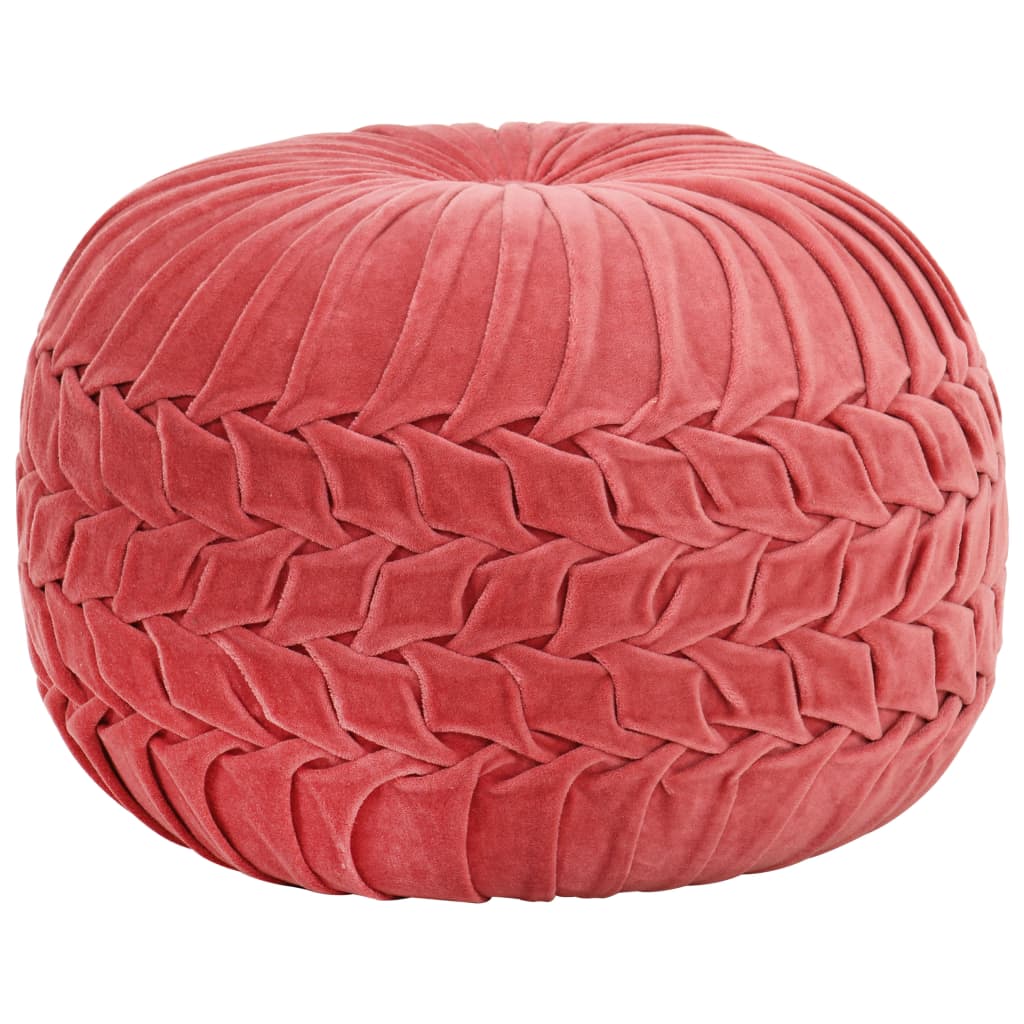 vidaXL Tabure iz bombažnega žameta vezeni dizajn 40x30 cm roza