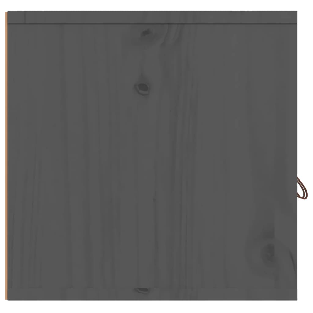 vidaXL Stenska omarica siva 80x30x30 cm trdna borovina
