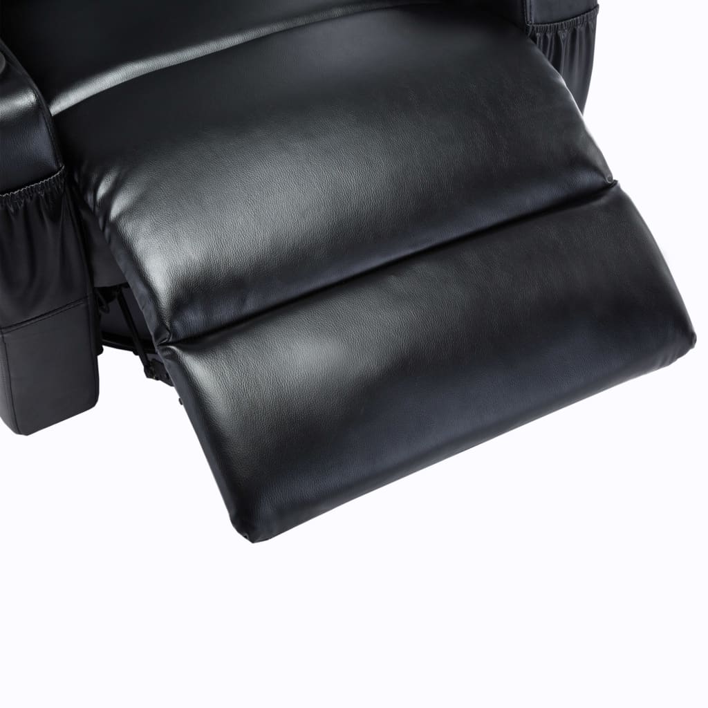 vidaXL Gugalni masažni stol črno umetno usnje