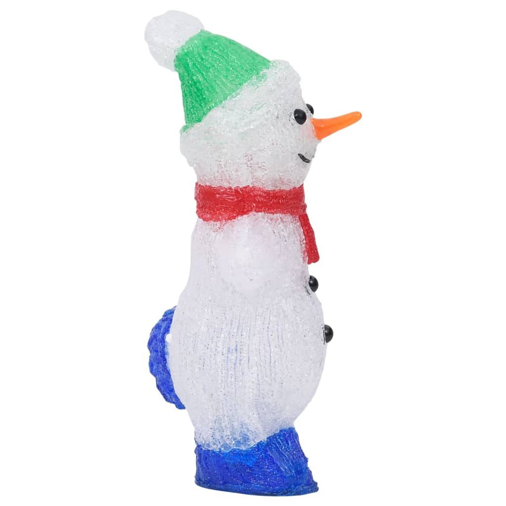 vidaXL LED božični akrilni snežak notranji in zunanji 30 cm