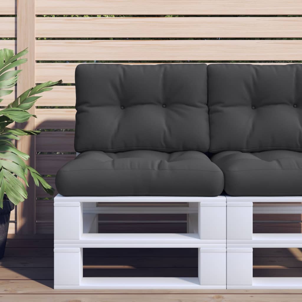 vidaXL Blazina za kavč iz palet črna 60x40x12 cm