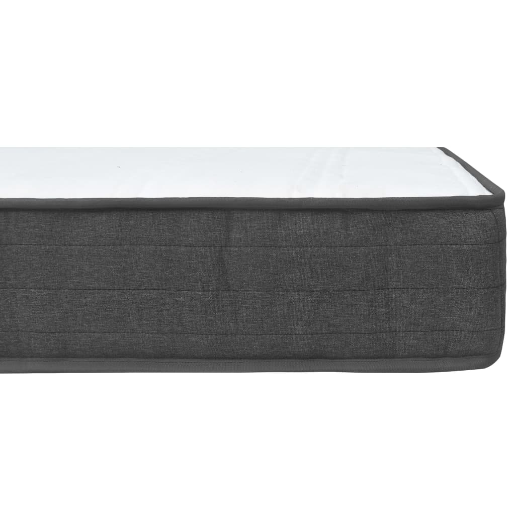 vidaXL Boxspring postelja temno siva iz blaga 100x200 cm