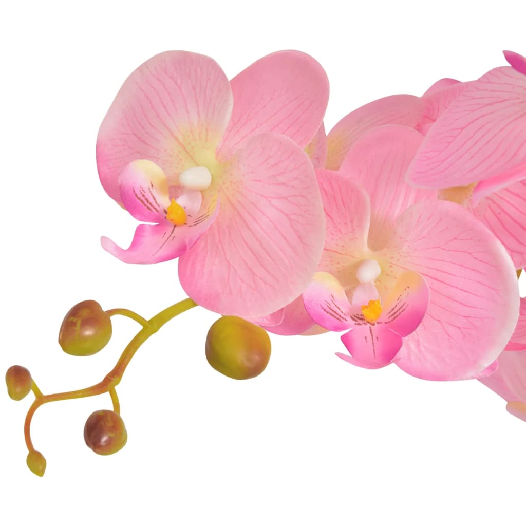 vidaXL Umetna rastlina orhideja v loncu 75 cm roza