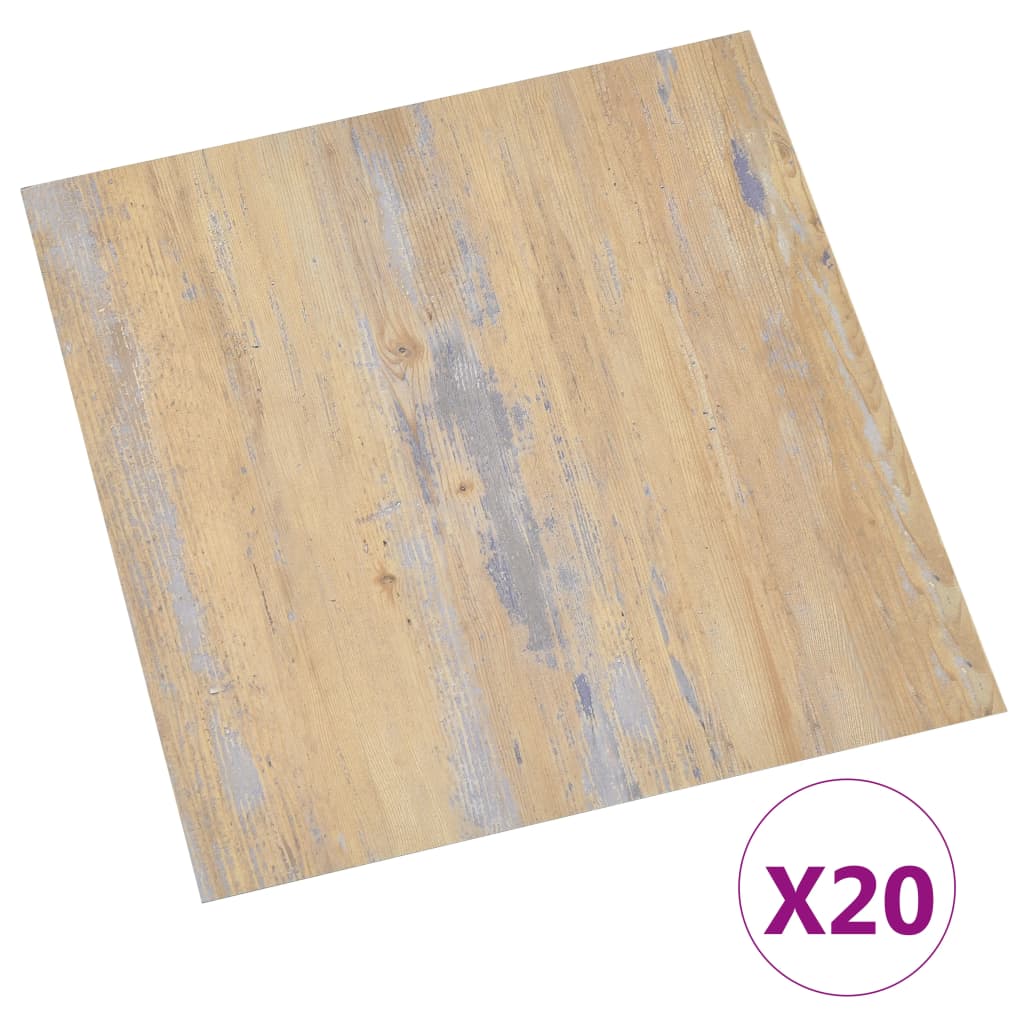 vidaXL Samolepilne talne plošče 20 kosov PVC 1,86 m² rjave
