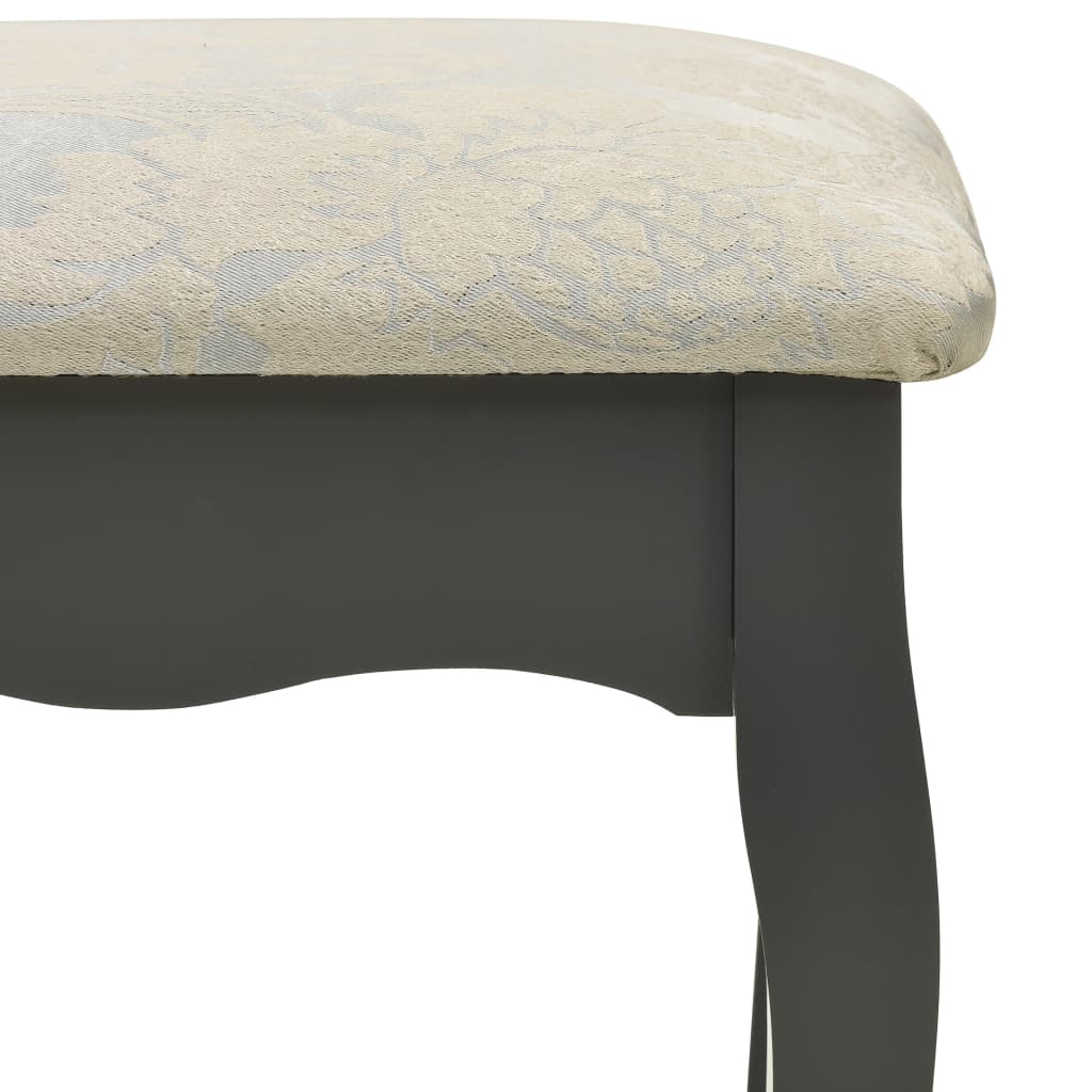 vidaXL Mizica za ličenje s stolčkom siva 100x40x146 cm les pavlovnije