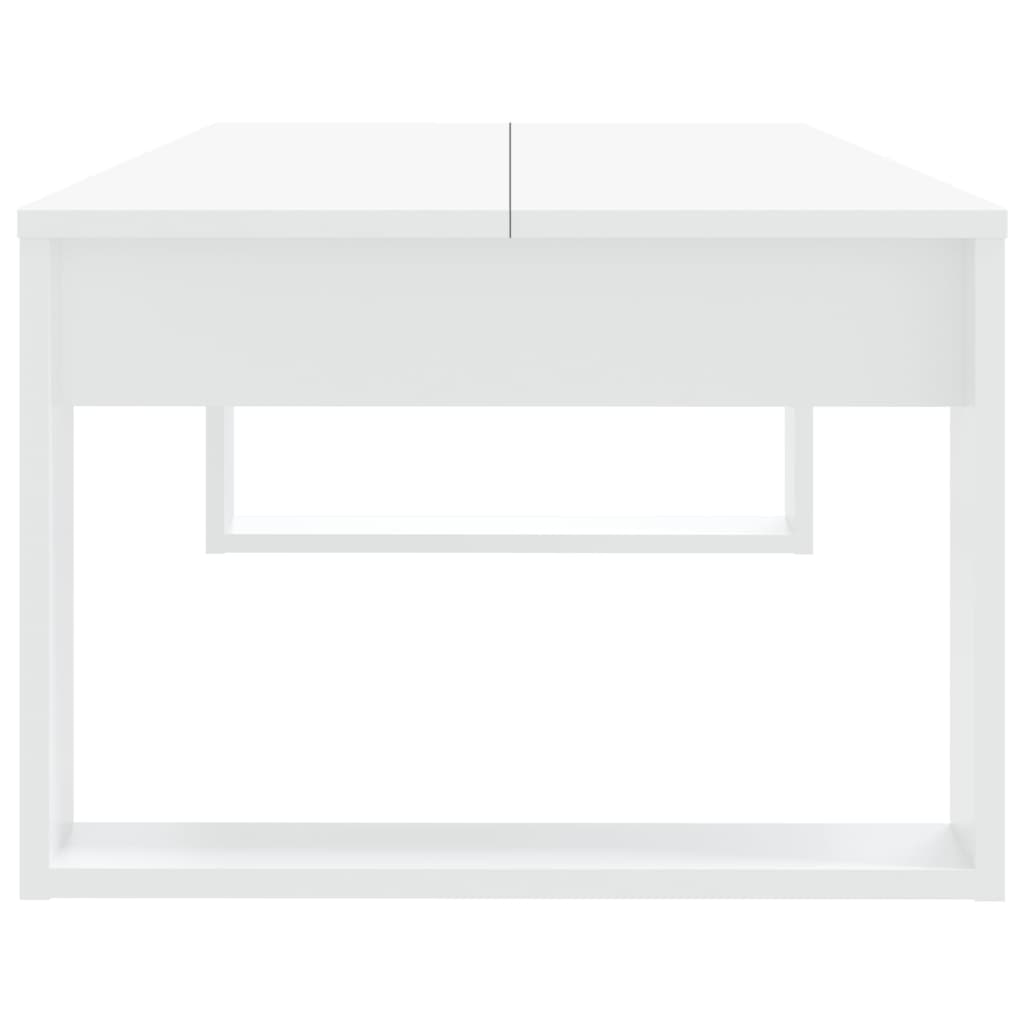 vidaXL Klubska mizica bela 110x50x35 cm inženirski les