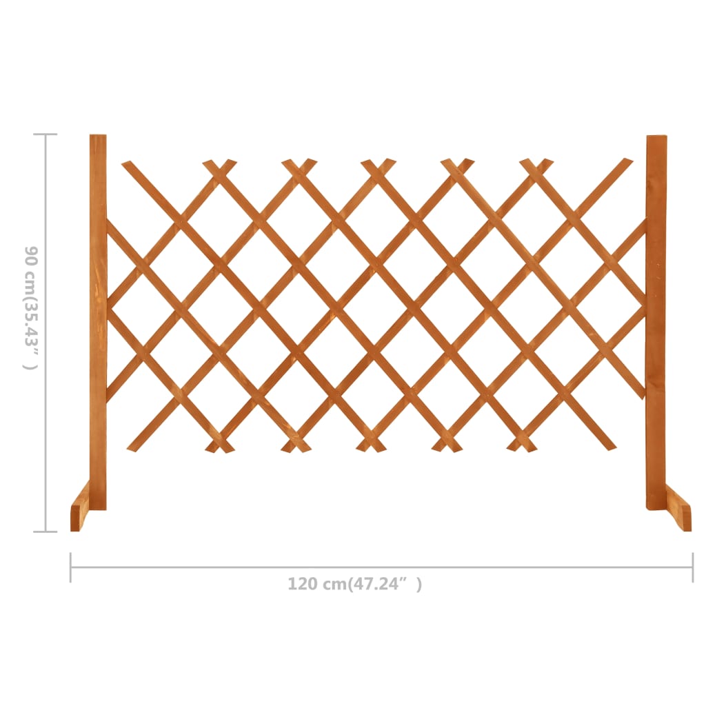 vidaXL Vrtna mrežasta ograja oranžna 120x90 cm les jelke