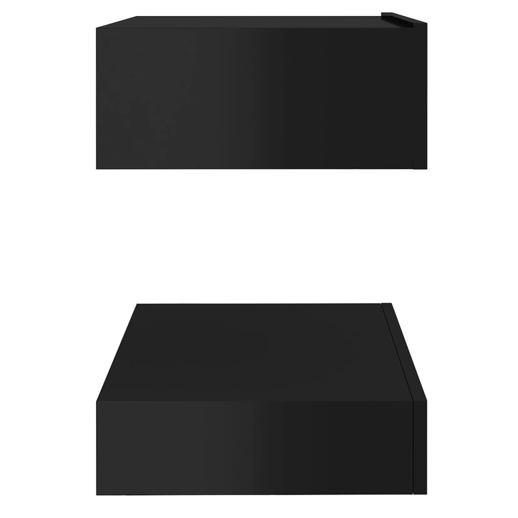 vidaXL Nočna omarica visok sijaj črna 60x35 cm iverna plošča