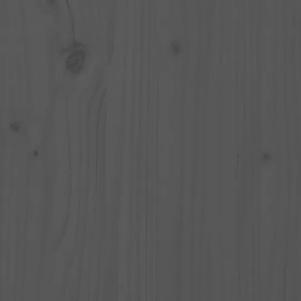 vidaXL Stenska omarica siva 100x30x35 cm trdna borovina