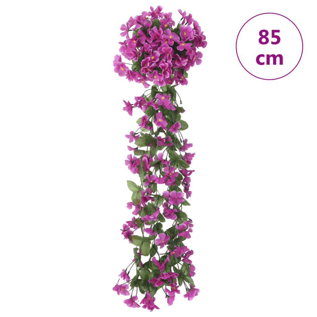 vidaXL Girlanda iz umetnega cvetja 3 kosi svetlo vijolična 85 cm