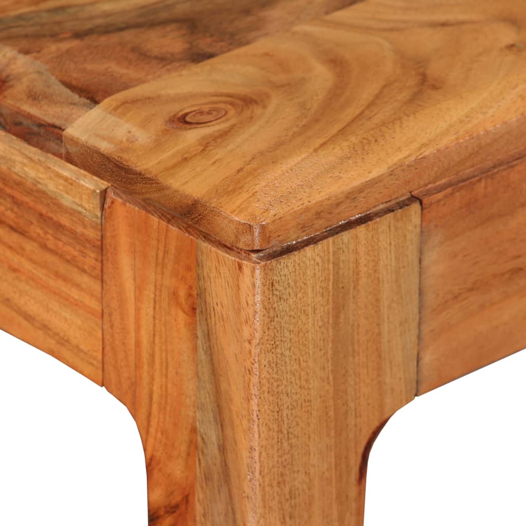 vidaXL Jedilna miza iz trdnega lesa 118x60x76 cm