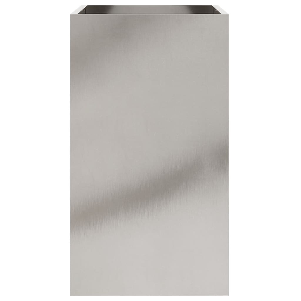 vidaXL Cvetlično korito srebrno 42x38x75 cm nerjaveče jeklo