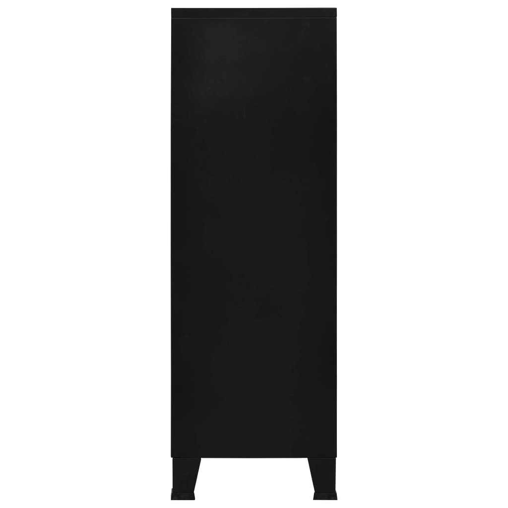 vidaXL Industrijska omara črna 75x40x120 cm jeklo