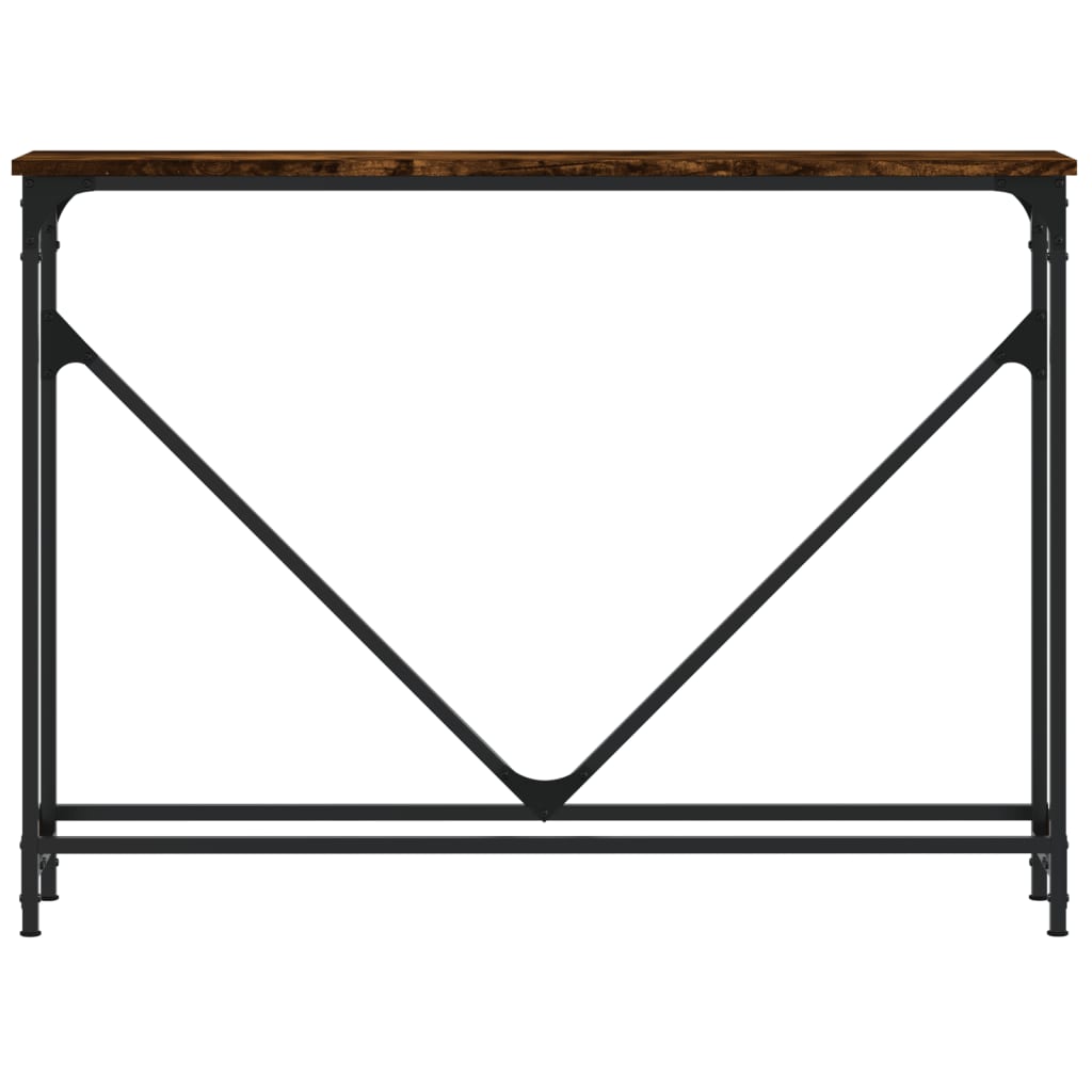 vidaXL Konzolna mizica dimljen hrast 102x22,5x75 cm inženirski les