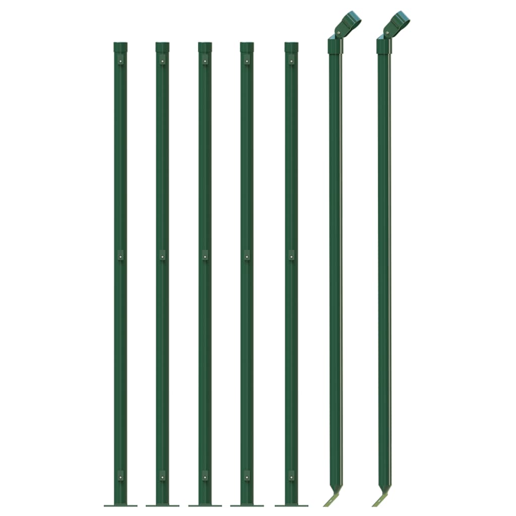 vidaXL Mrežna ograja s prirobnico zelena 1x10 m