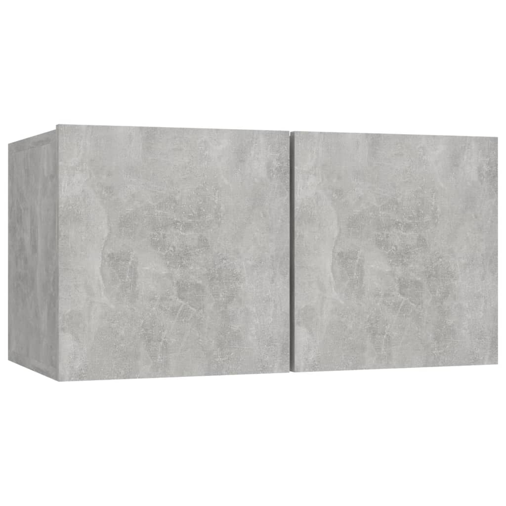 vidaXL Komplet TV omaric 10-delni betonsko siva iverna plošča