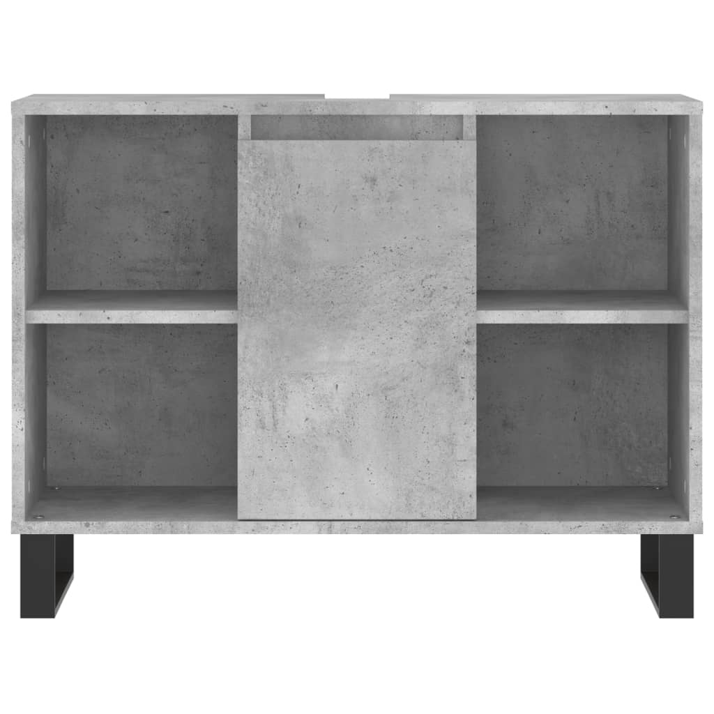 vidaXL Kopalniško pohištvo 3 kosa betonsko sive barve konstruiran les