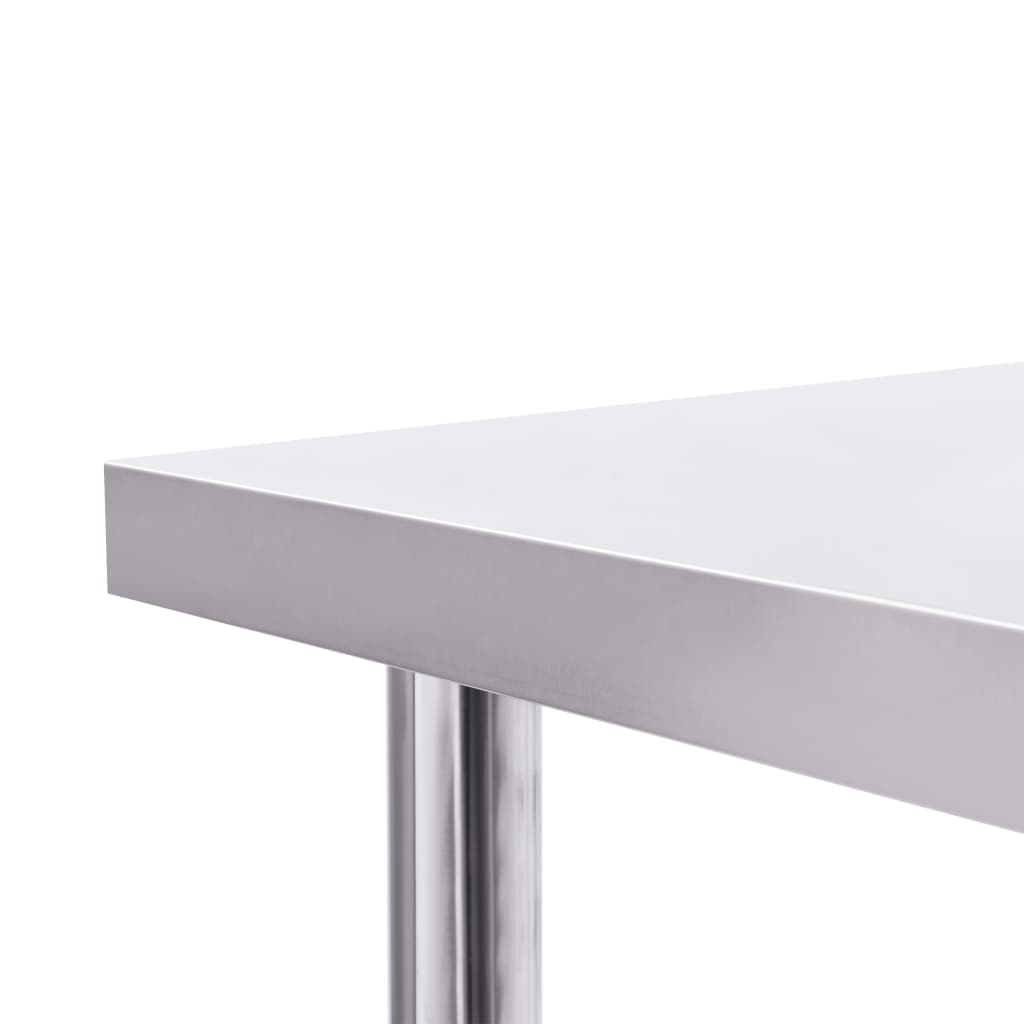 vidaXL Kuhinjska delovna miza 80x60x85 cm nerjaveče jeklo