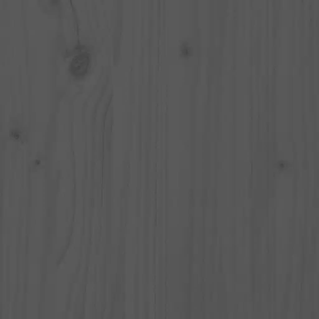 vidaXL Posteljni okvir siv iz trdnega lesa 140x200 cm