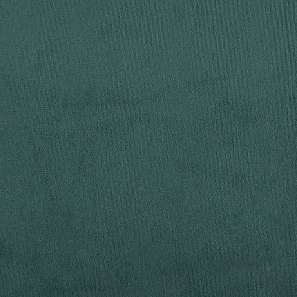 vidaXL Posteljni okvir z vzglavjem temno zelen 120x200 cm žamet