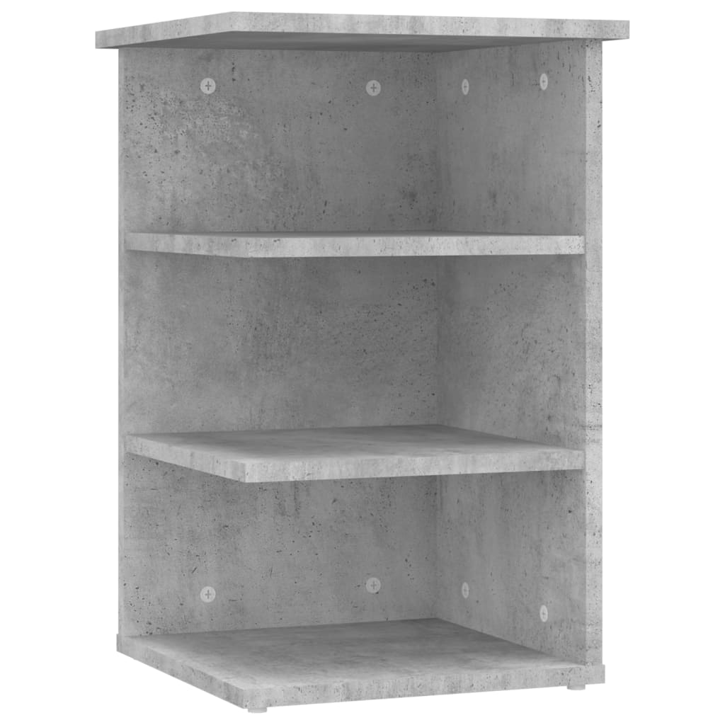 vidaXL Stranska omarica betonsko siva 35x35x55 cm iverna plošča