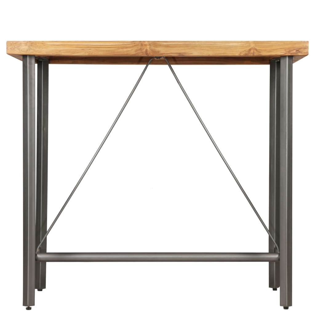 vidaXL Barska miza iz trdne predelane tikovine 120x58x106 cm