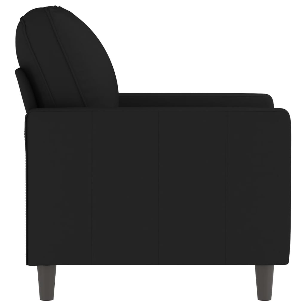 vidaXL Fotelj črn 60 cm žamet