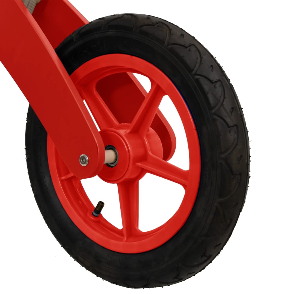 vidaXL Poganjalec za otroke s pnevmatikami rdeč