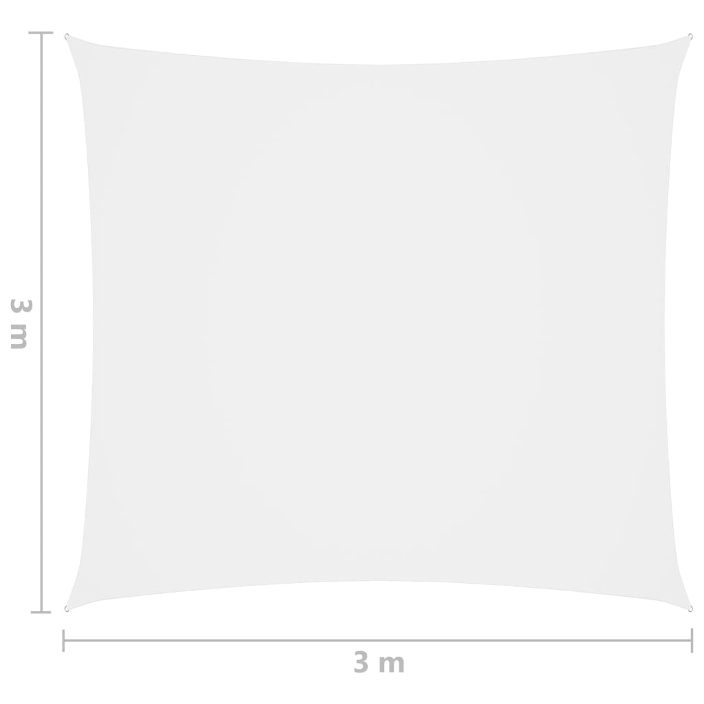 vidaXL Senčno jadro oksford blago kvadratno 3x3 m belo