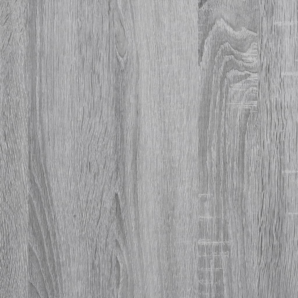 vidaXL Knjižna omara siva sonoma 92x30x102 cm inženirski les in kovina